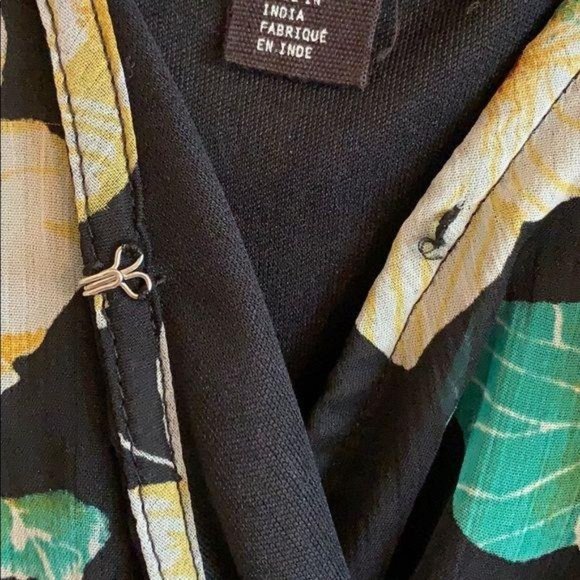 Free Press Black Chinoiserie Floral Mock Wrap Cami - Picture 12 of 12